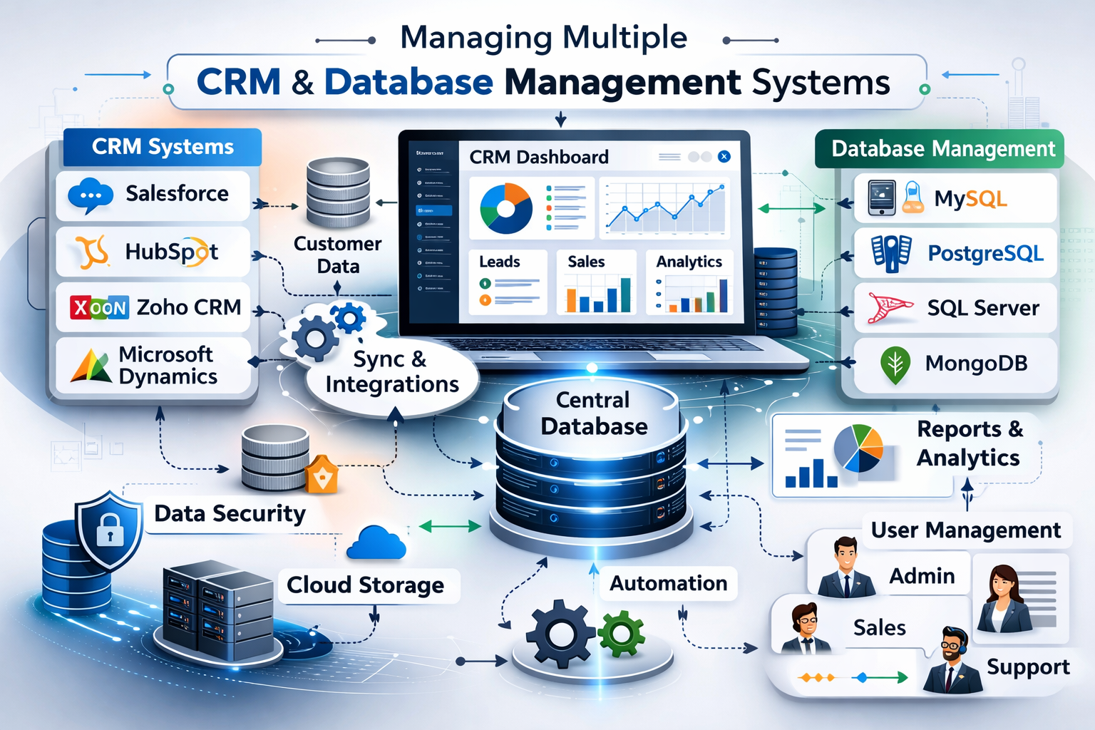 Multiple CRM and Database Management Systems