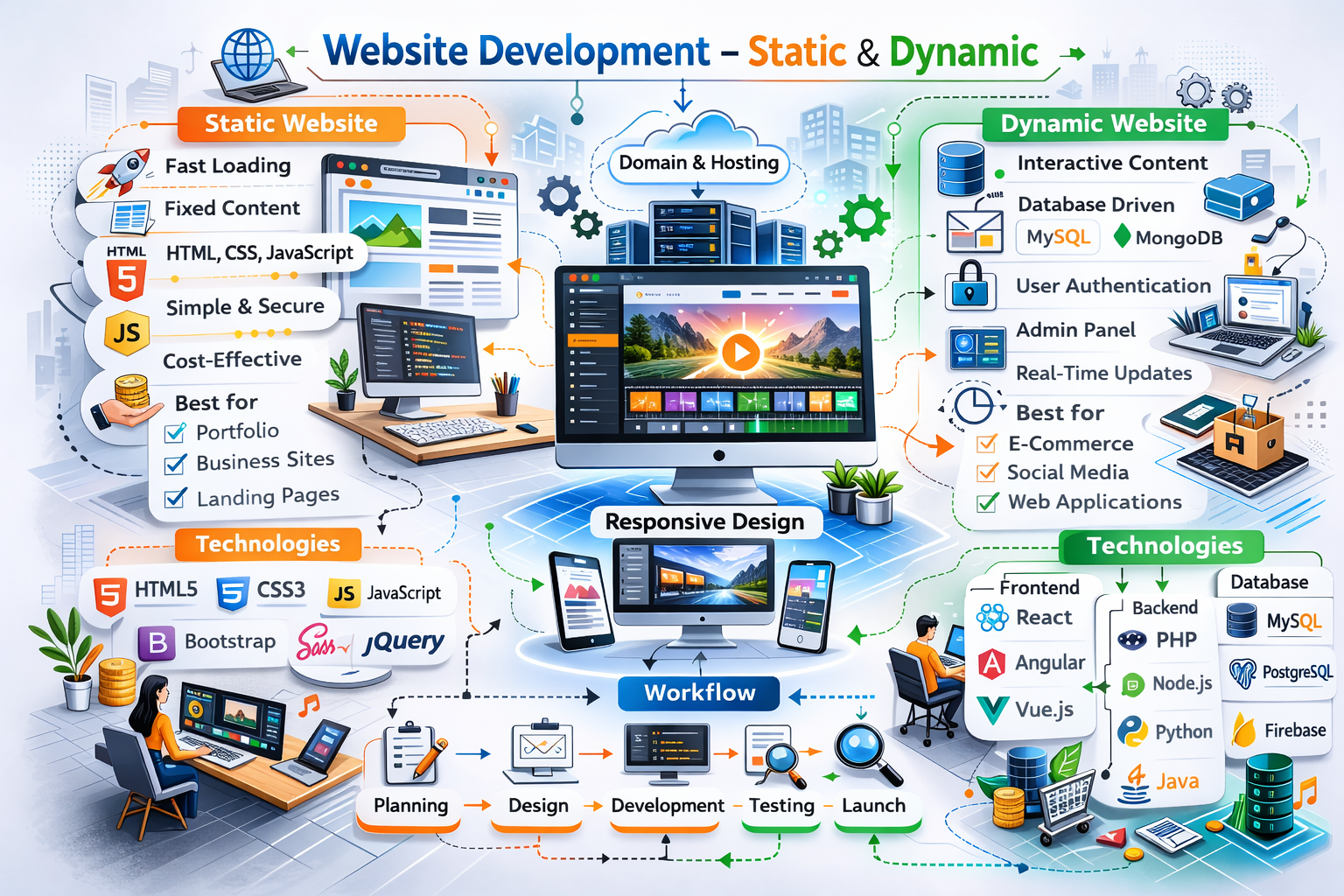 Website Development Static and Dynamic