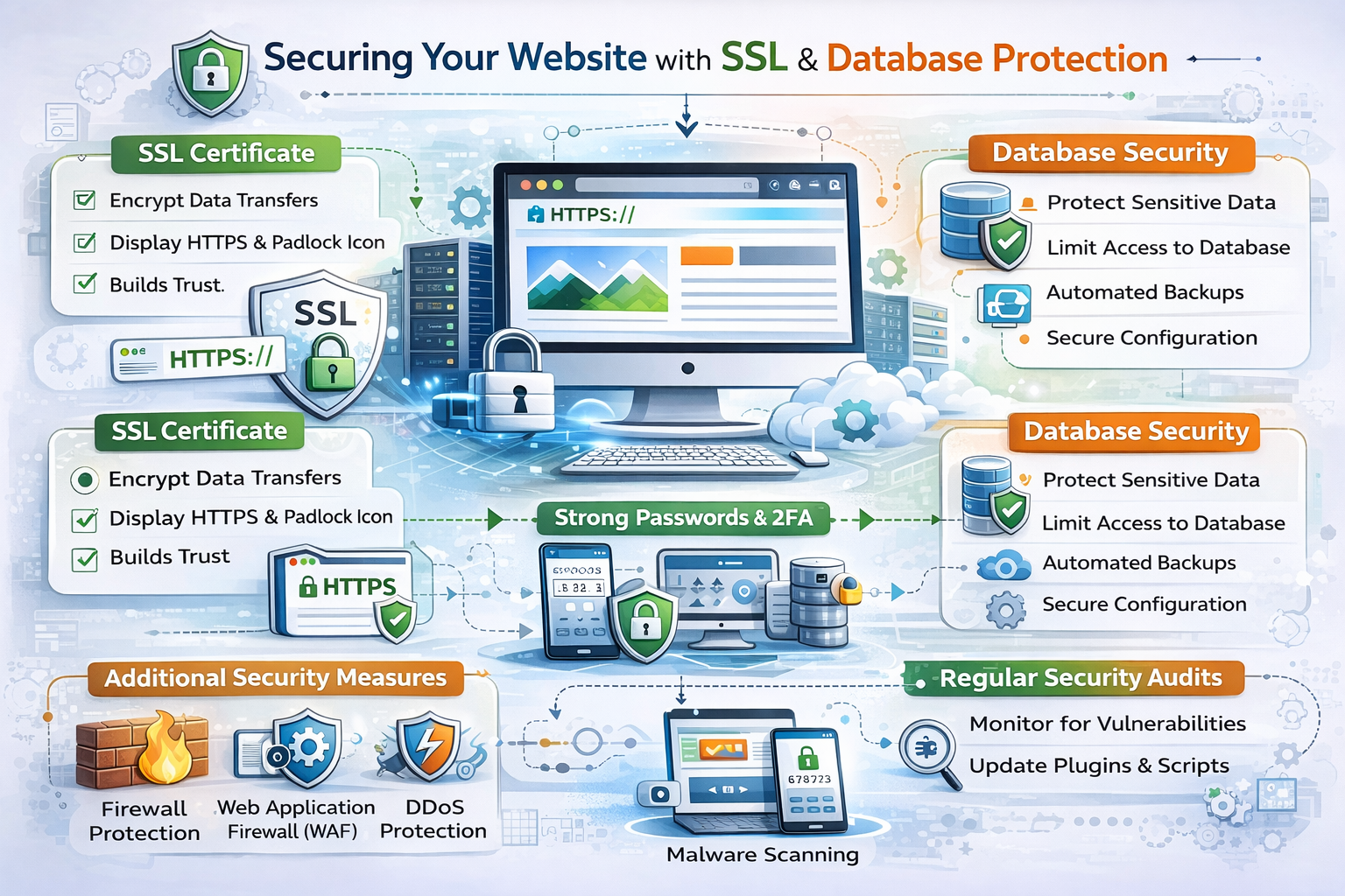 Website Security with SSL and Database Protection